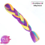 SHANGKE Synthetic Kanekalon Pink Purple Blue Blonde Ombre Color Jumbo Crochet Hair Braid Braiding Hair Extension Women bulk hair