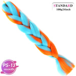 SHANGKE Synthetic Kanekalon Pink Purple Blue Blonde Ombre Color Jumbo Crochet Hair Braid Braiding Hair Extension Women bulk hair