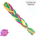 SHANGKE Synthetic Kanekalon Pink Purple Blue Blonde Ombre Color Jumbo Crochet Hair Braid Braiding Hair Extension Women bulk hair