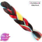 SHANGKE Synthetic Kanekalon Pink Purple Blue Blonde Ombre Color Jumbo Crochet Hair Braid Braiding Hair Extension Women bulk hair