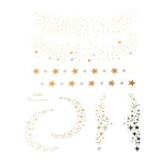 2019 New Gold Face Temporary Tattoo Waterproof Blocked Freckles Makeup Stickers Eye Decal Wholesale