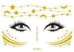 2019 New Gold Face Temporary Tattoo Waterproof Blocked Freckles Makeup Stickers Eye Decal Wholesale