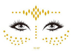 2019 New Gold Face Temporary Tattoo Waterproof Blocked Freckles Makeup Stickers Eye Decal Wholesale