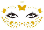 2019 New Gold Face Temporary Tattoo Waterproof Blocked Freckles Makeup Stickers Eye Decal Wholesale